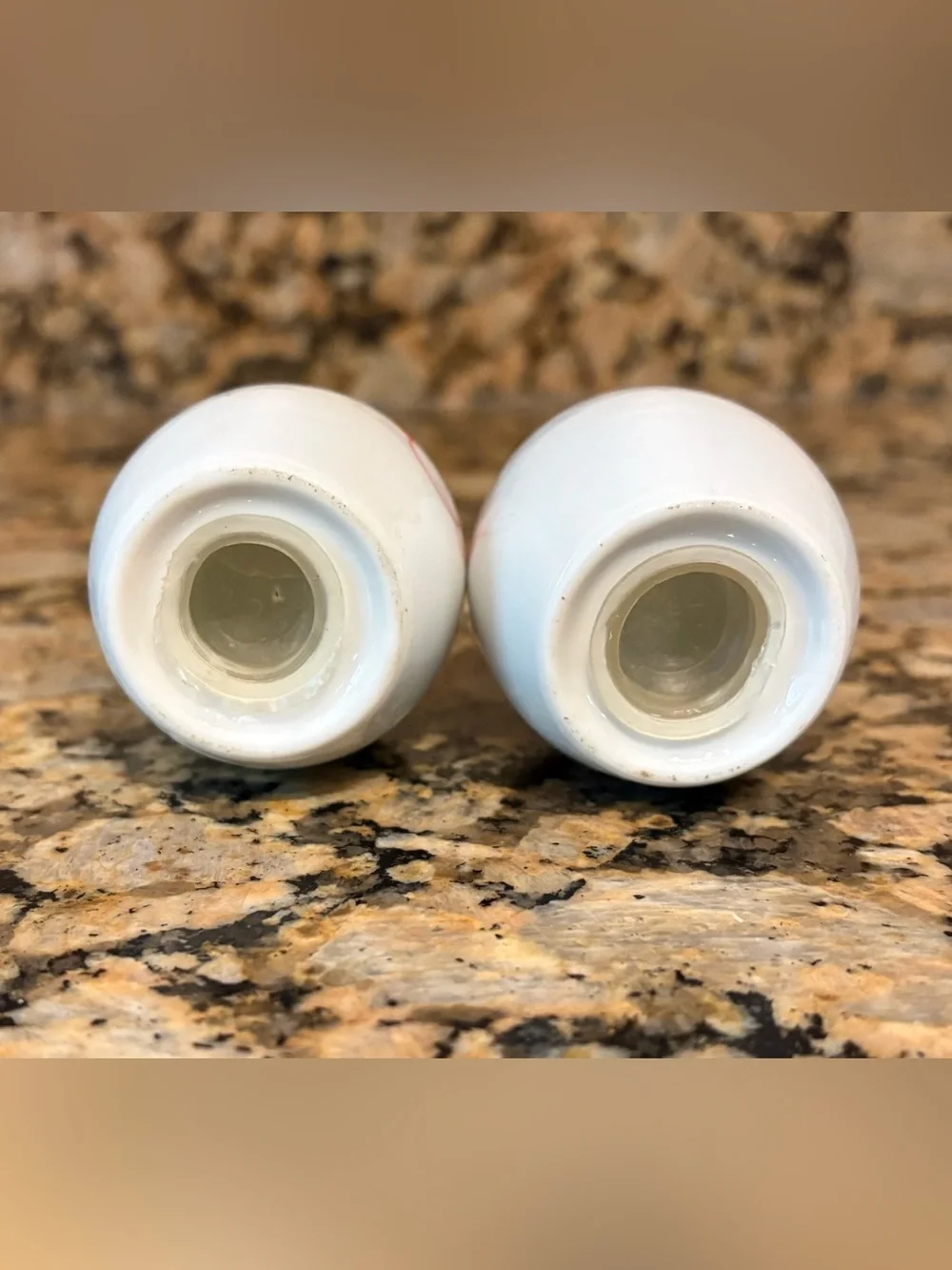 Vintage Papel Ceramic Anthropomorphic Egg Salt and Pepper Shakers